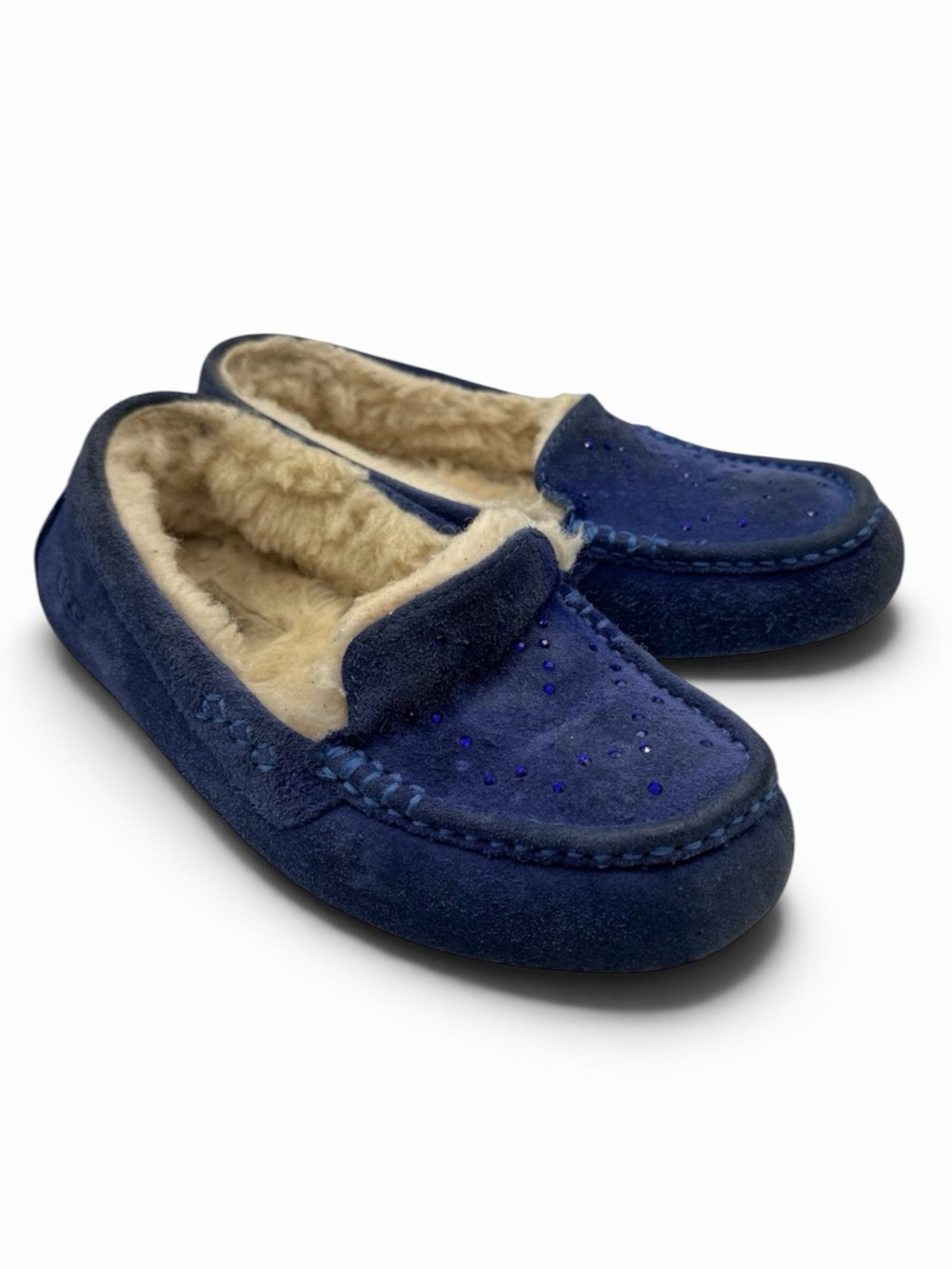 Ugg Dakota Blue Suede Moccasin Slippers